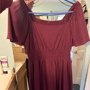 Old Navy Burgundy Midi Dress